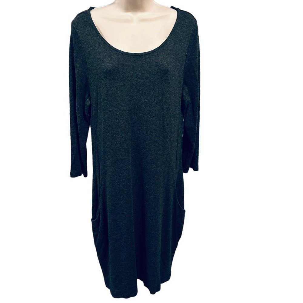 Pure Collection Viscose Dress with Pockets Lagenlook Layers Neutral size 14 - 16